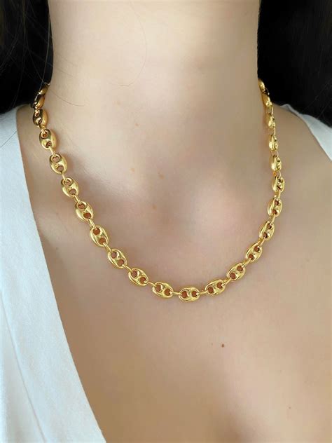 gucci mariner link necklace|gucci chain link necklace.